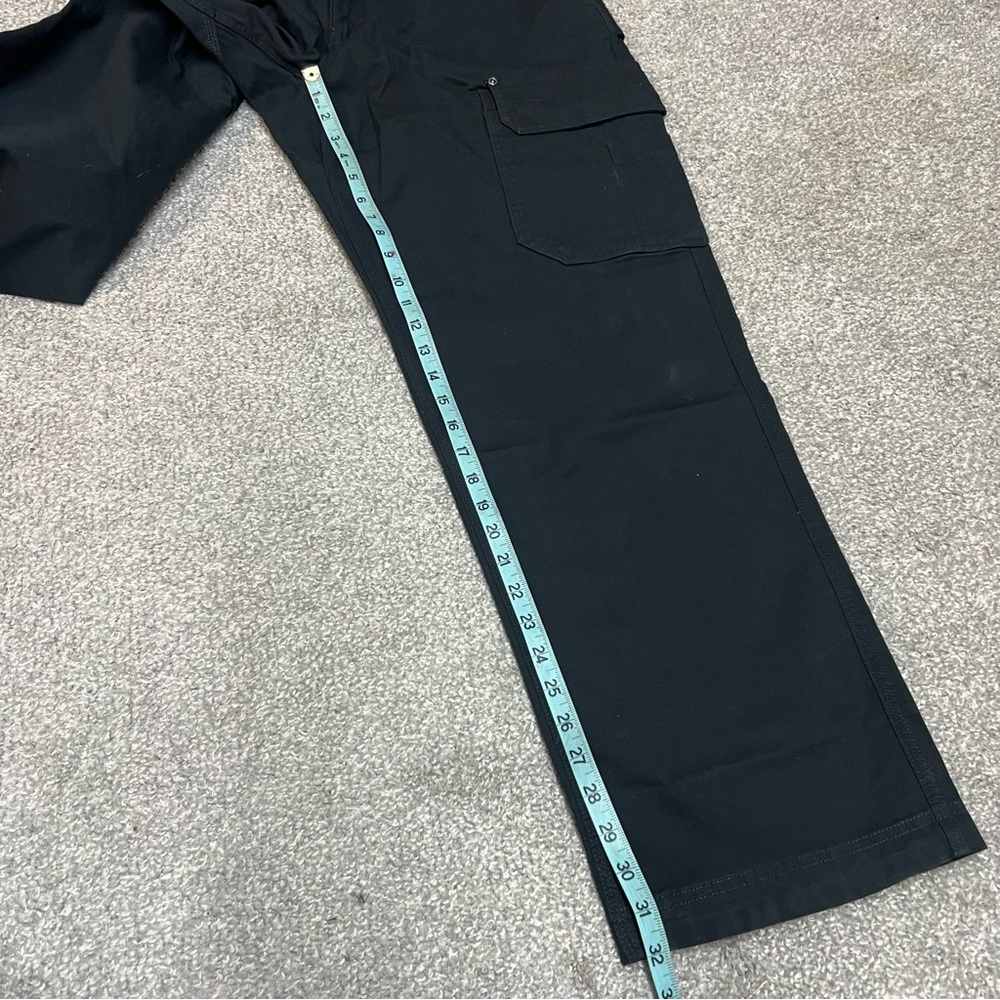 Duluth Trading Pants Mens 36x32 Black Flex Fire Hose Relaxed Fit Cargo Work NEW - Picture 2 of 11